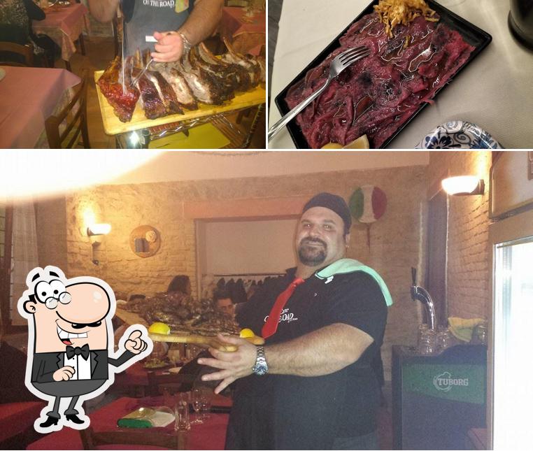 La interni e cibo del ristorante