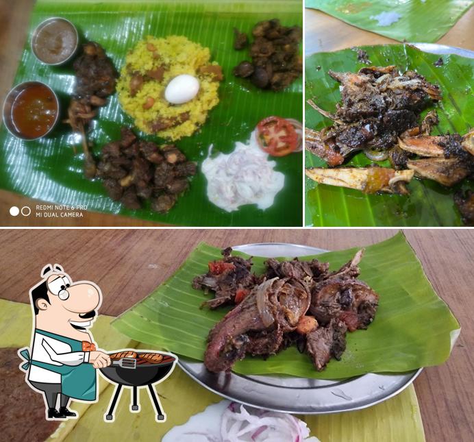 Get meat meals at New Sri Kandavilas Militry Hotel