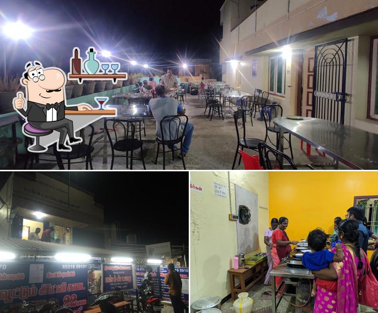 Check out the photo displaying interior and exterior at Ninaivootum Idly Kadai