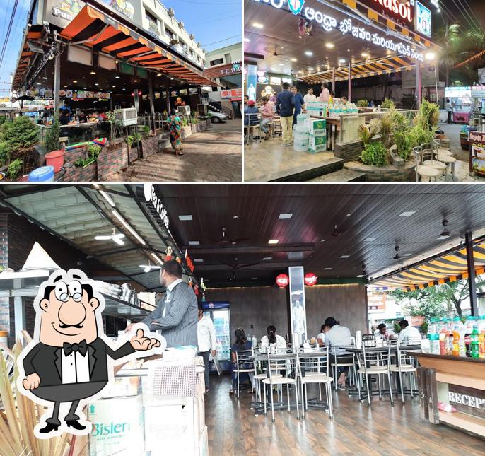 Take a look at the image displaying interior and exterior at Hotel Bayaja Maa Ki Rasoi