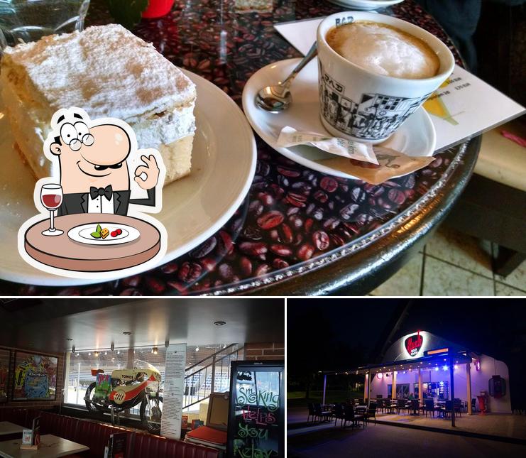 La immagine di cibo e interni da bar Bled