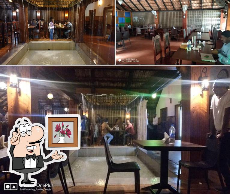 Take a seat at one of the tables at Raandhal Restaurant