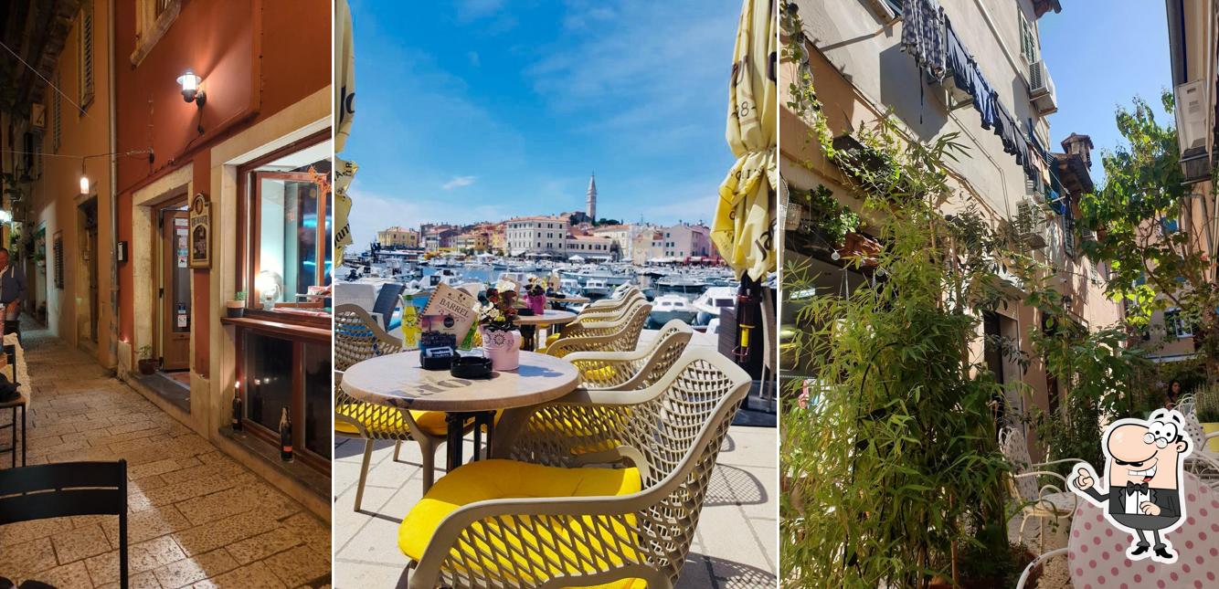 Gli interni di Barrel bar Rovinj