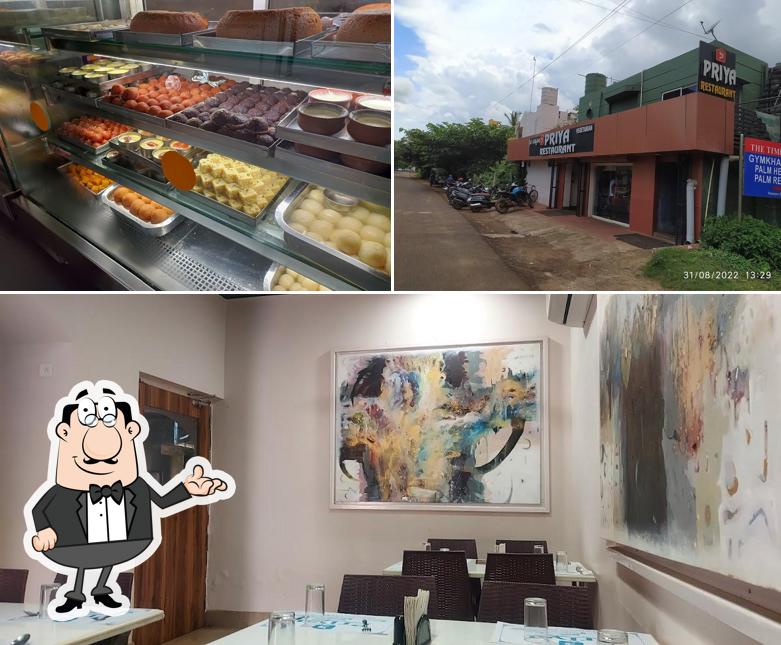 Among various things one can find interior and exterior at Priya Veg Resturant