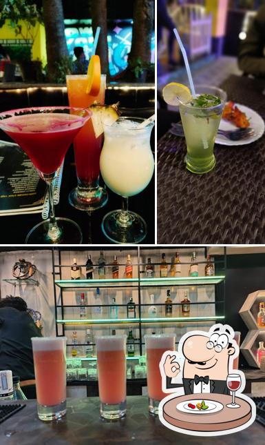This is the picture depicting food and beverage at rock onn sky lounge Kitchen & Bar