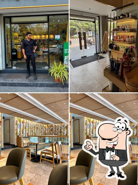 The interior of Starbucks