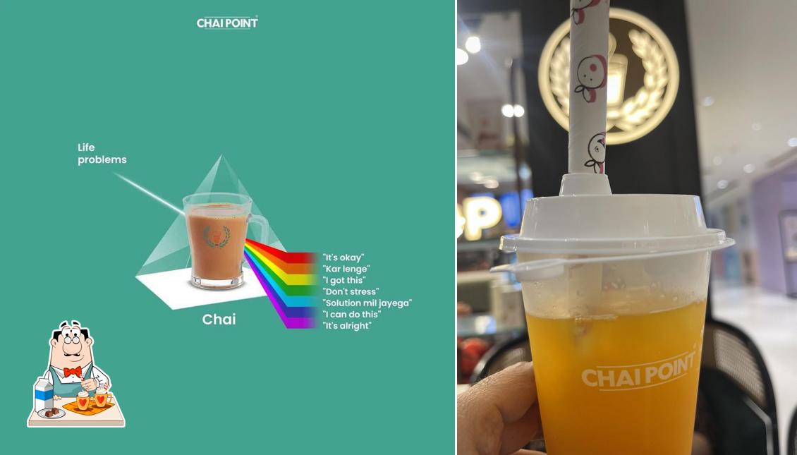 Enjoy a beverage at Chai Point - DLF Avenue Mall