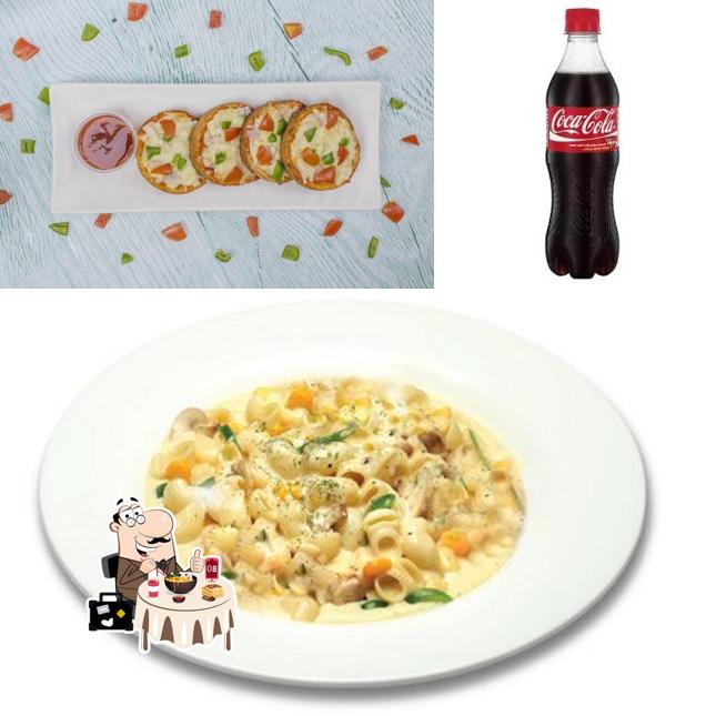 The restaurant's food and beverage