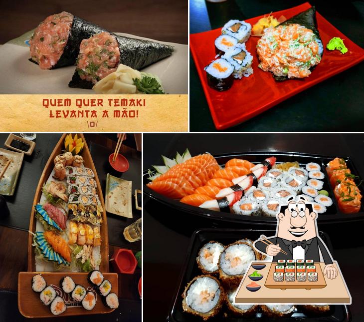 Presenteie-se com sushi no Oishii Temakeria