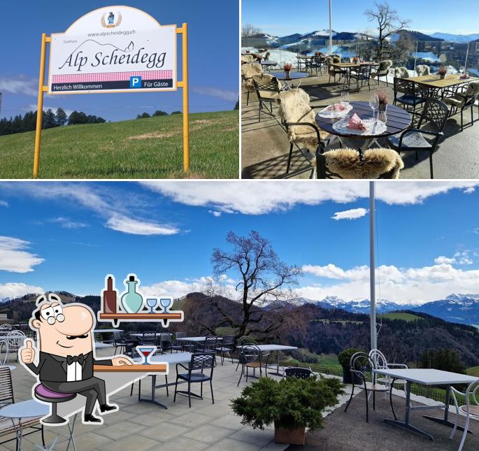 Gli interni di Gasthaus Alp Scheidegg