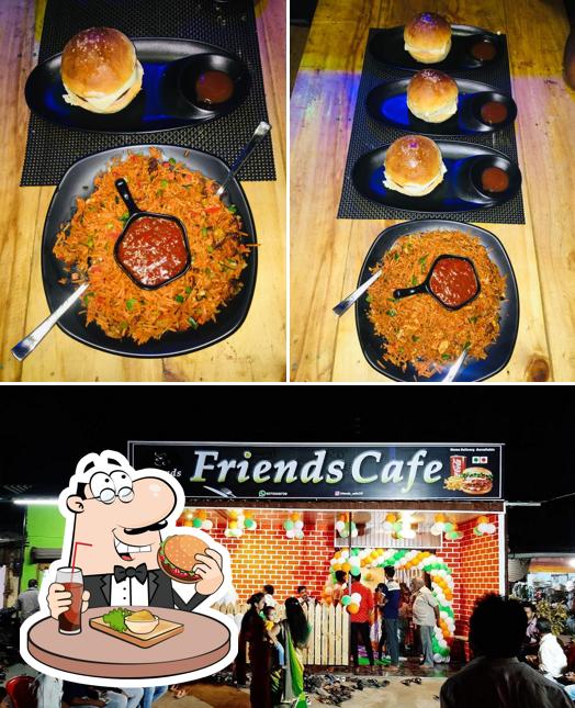 Try out a burger at Friend's Cafe