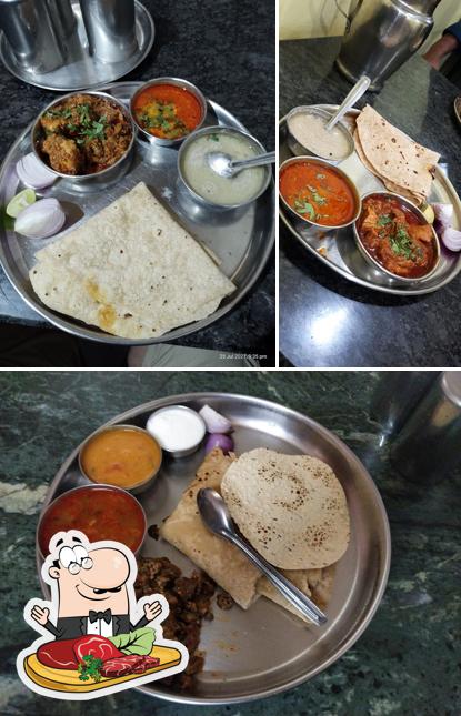 Order meat dishes at Lokapriy Khanaval