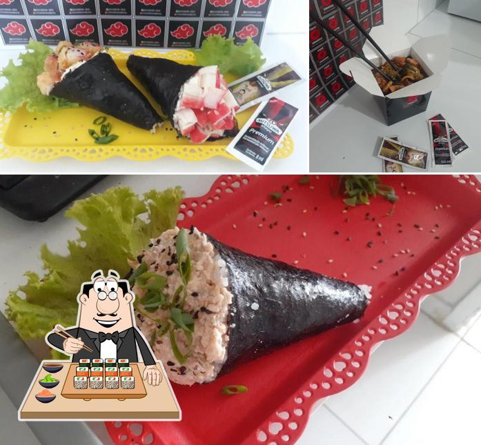 Presenteie-se com sushi no itachi temakeria