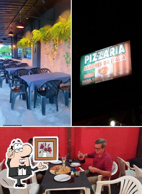O interior do Pizzaria Sabores Da Itália