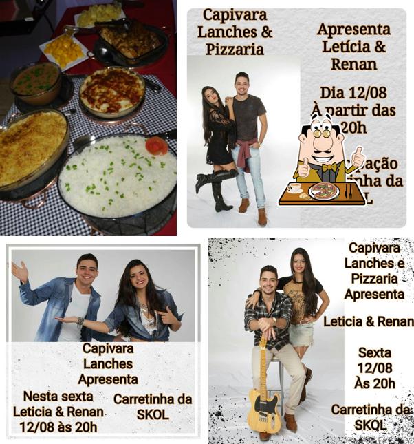 Escolha pizza no Capivara Lanches