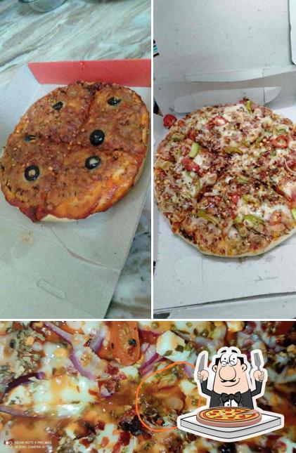 Order pizza at Good Times (Eat Talk &Celebrate)