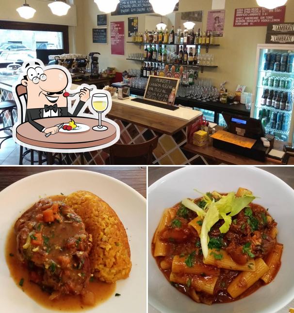 La cibo e vino del ristorante