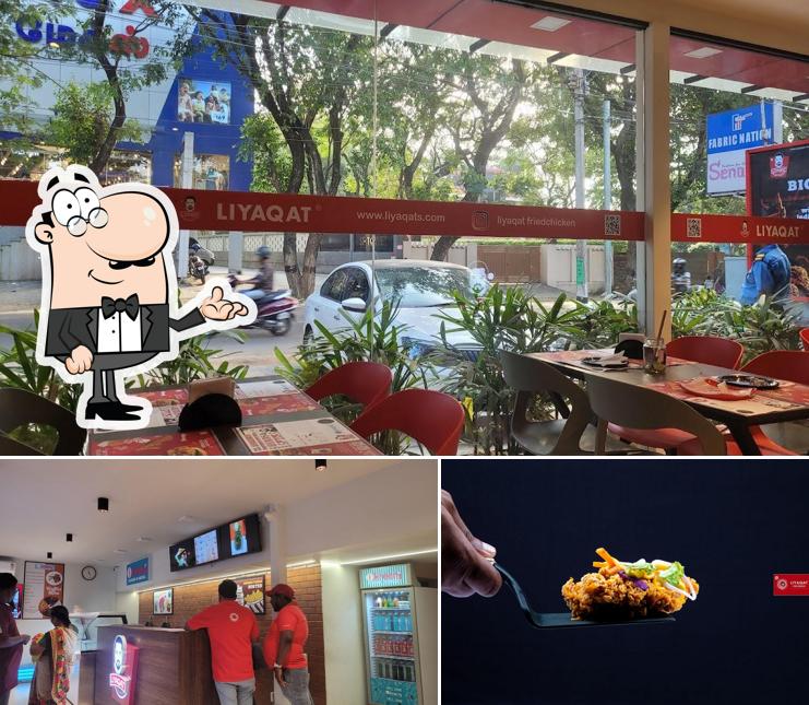 The restaurant's interior and food