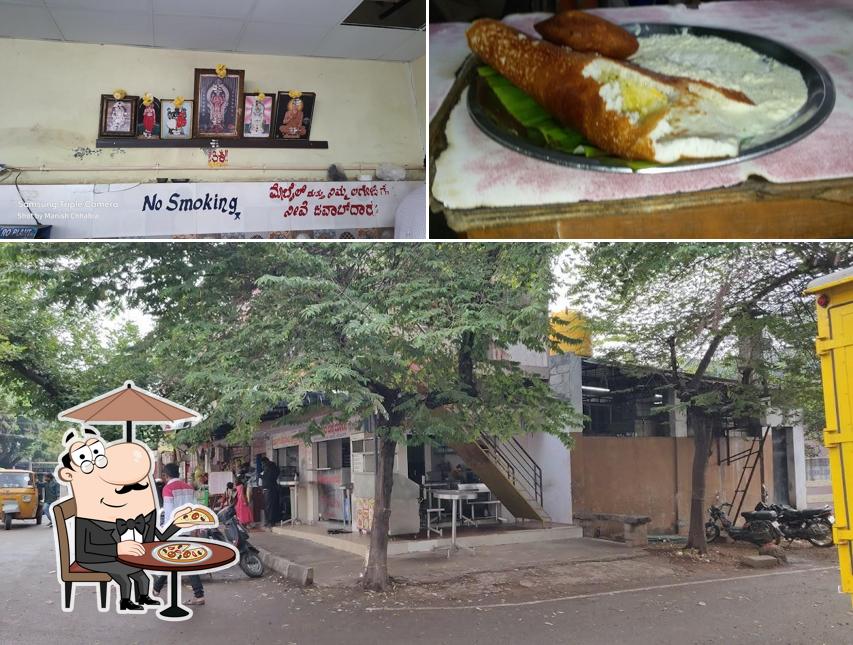 The picture of exterior and food at Davangere Benne Dose