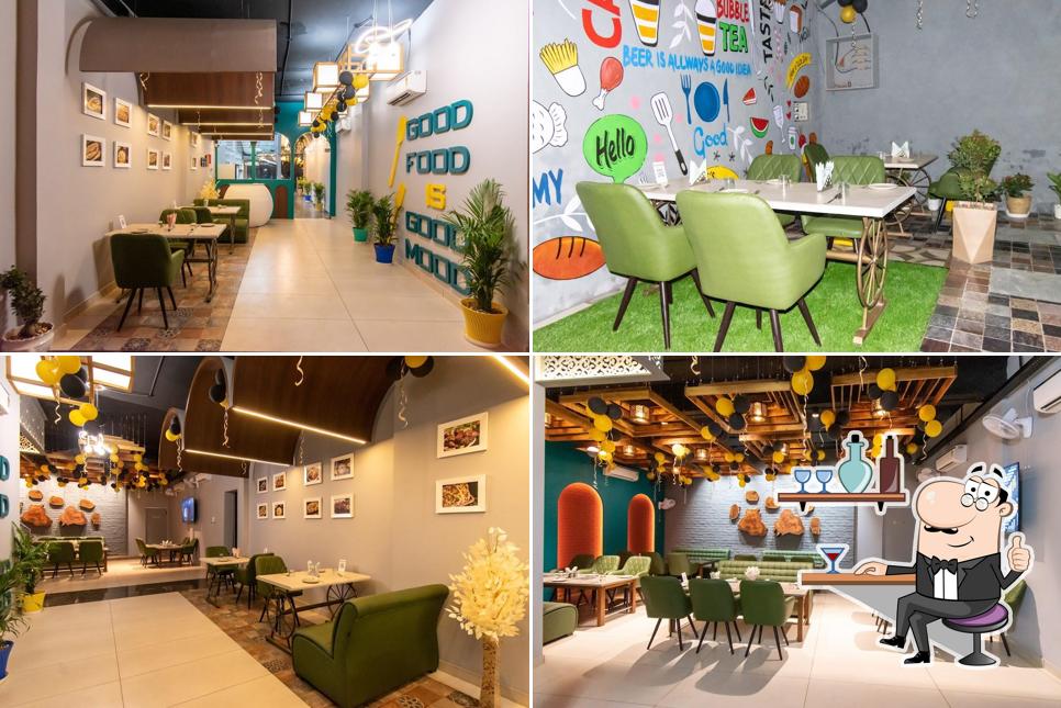 The interior of Eat N FOODS & BAR - Best veg restaurant in Kapurthala, Best restaurant in Kapurthala, Best food & bar in Kapurthala