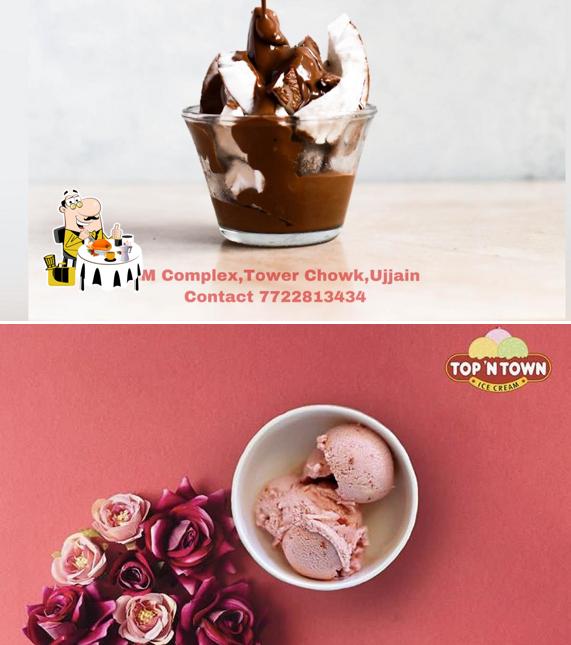 Food at Top N Town IceCream Tower Chowk