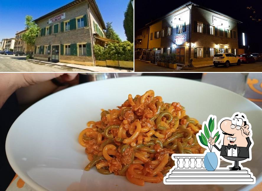Tra le diverse cose da Ristorante Pizzeria Oca Golosa si possono trovare la esterno e cibo