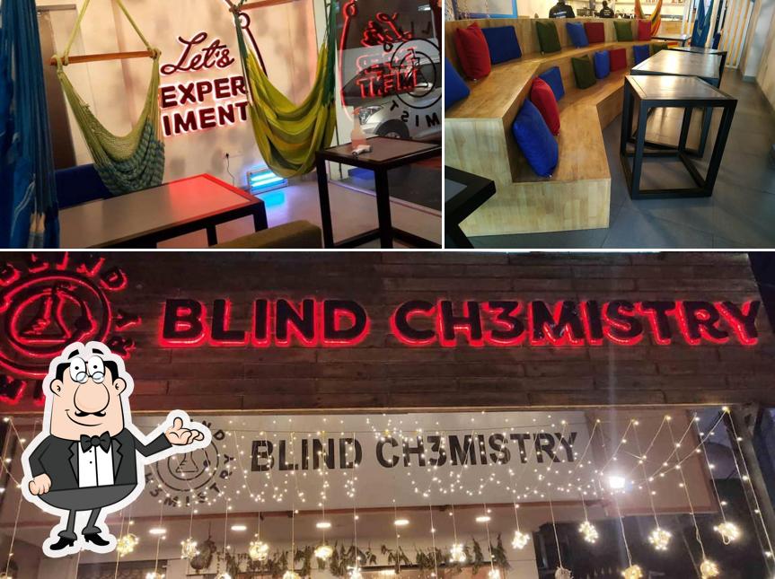 Take a seat at one of the tables at Blind Chemistry Vijayawada