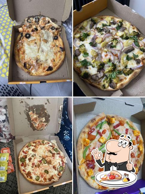 At Crusto's - Cheese Burst Pizza By Olio, you can get pizza