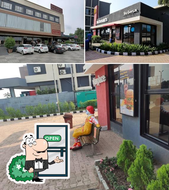 Enjoy the view at the outside area of McDonald's