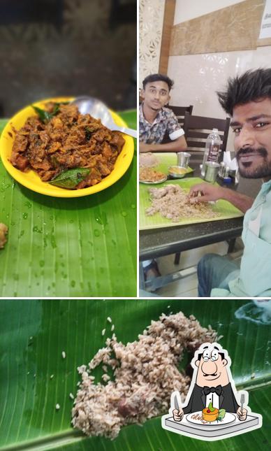 Food at Dindigul Sri Alagappa briyani