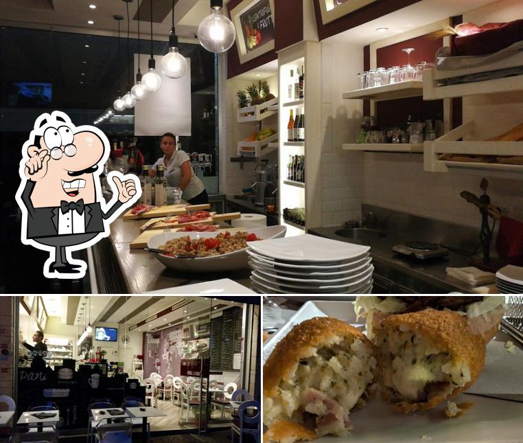 Questa è la immagine che presenta la interni e cibo di Panì Genuine Food Roma