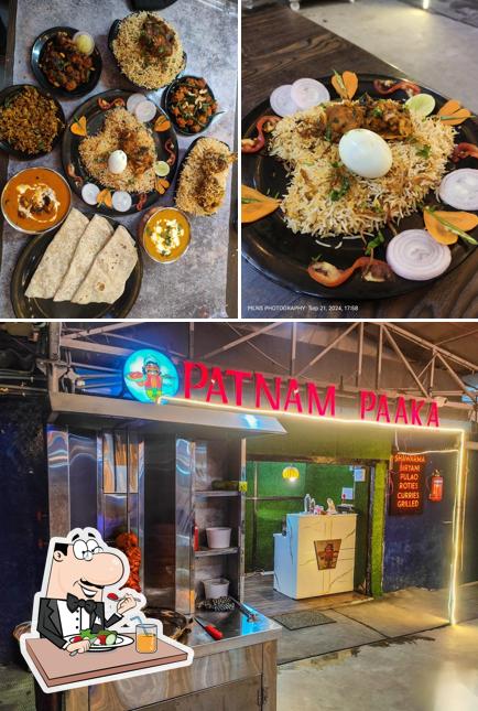 This is the image depicting food and interior at Patnam Paaka