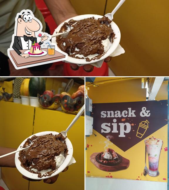 SNACK AND SIP provides a number of sweet dishes