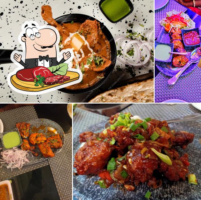 Try out meat dishes at The Dhaba Junction - best restaurants in karol bagh