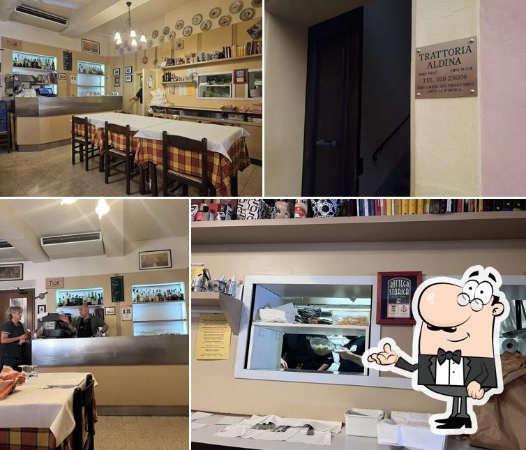 Gli interni di Trattoria Aldina