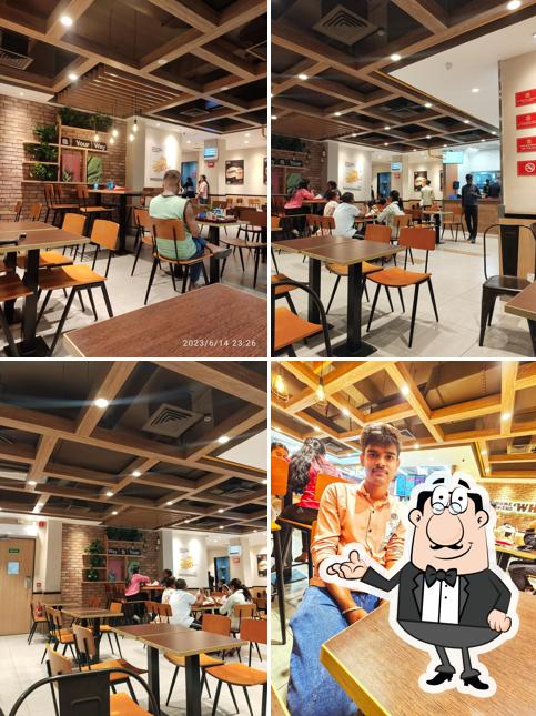 The interior of Burger King