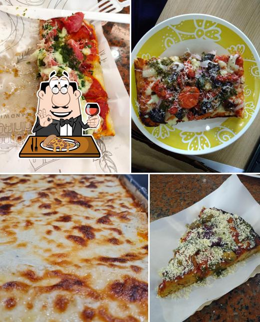 Escolha diferentes variedades de pizza