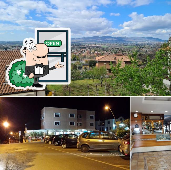 La esterno e vino del ristorante
