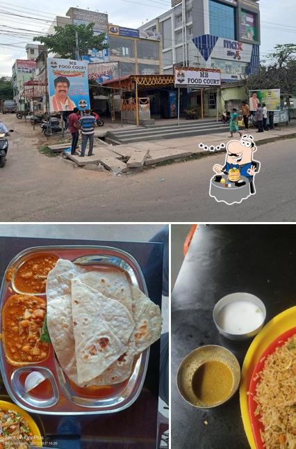 Among different things one can find food and exterior at MB Food Court