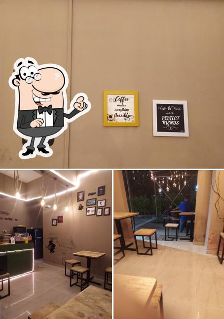 The image of interior and exterior at The Western Line Cafe