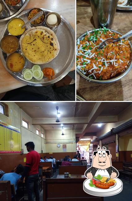 Among different things one can find food and interior at Bhandari Bhojan Bhandar