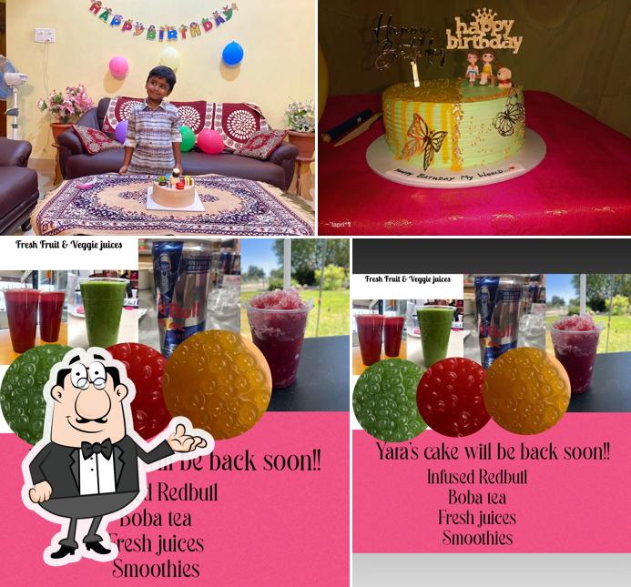 The image of Yara's Cakery’s interior and drink