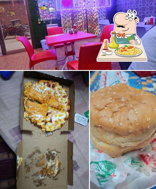 This is the image displaying food and interior at The Pizza Box Mahoba