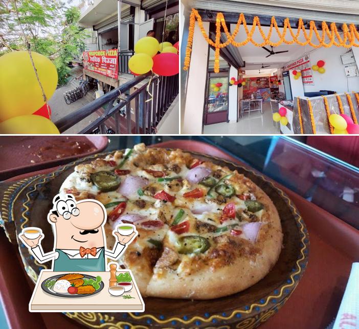 Food at Wrapchick Pizza