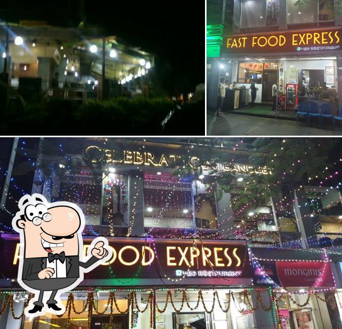 Check out the image displaying exterior and interior at Fast Food Express