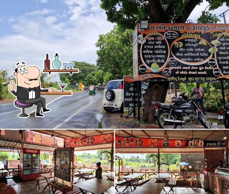 The picture of interior and exterior at Jai Ambe Farsan & Fast Food