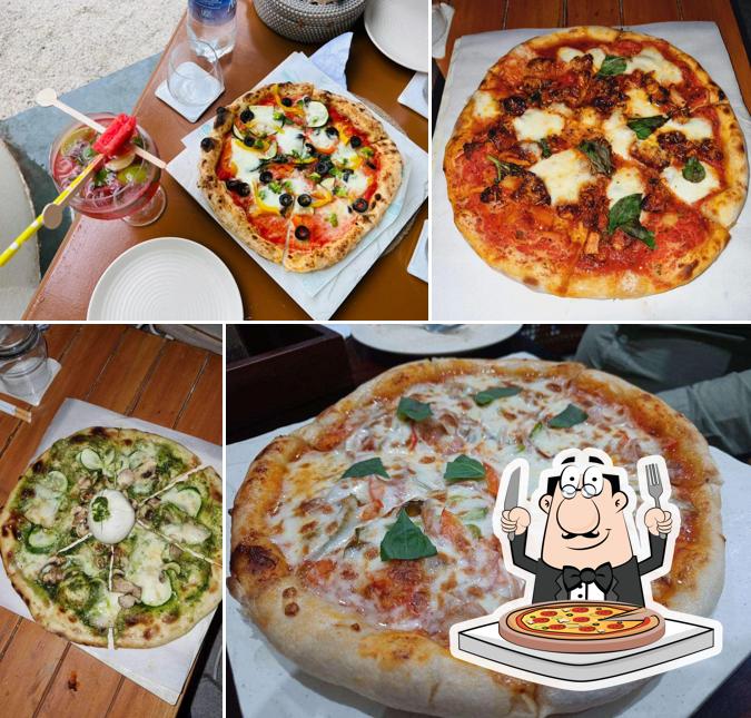 Try out various types of pizza
