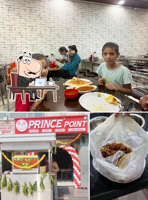This is the image showing interior and food at Prince Point