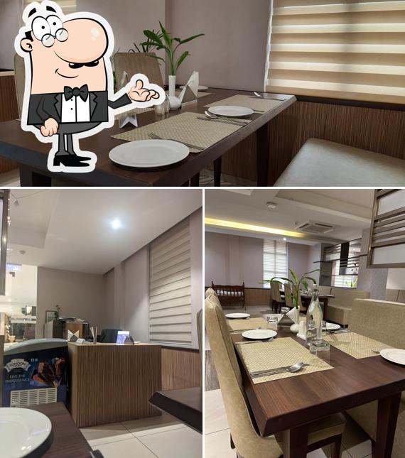 The interior of Rainfall Restaurant
