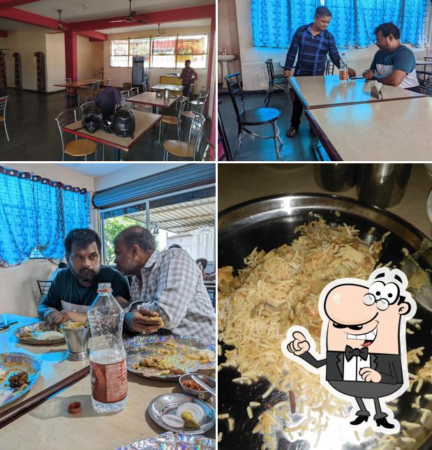 Check out the image displaying interior and food at Bakasur Family Restaurant